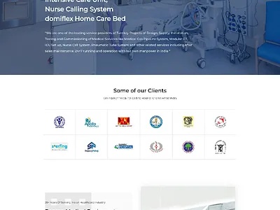 Website design of Benson Medical Equipments branding ui website