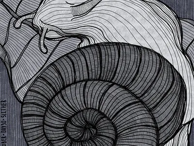 Slither / Inktober 21 artwork digital illustration graphicsi illustration art illustrator inktober snail