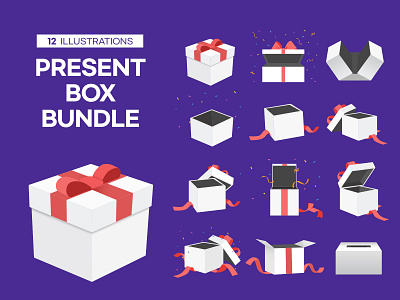 PRESENT BOX BUNDLE box boxs closed box design design source event event coupon event source firecracker giftbox giftbox design giftbox source giftsboxs graphic design illustration object open box promotion vector