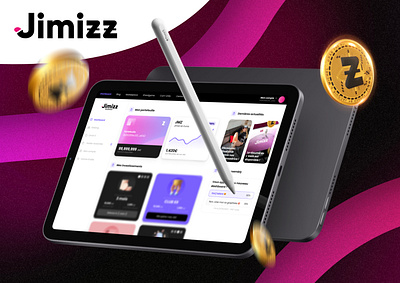 Dashboard for Jimizz cryptocurrency dashboard ui ux webdesign