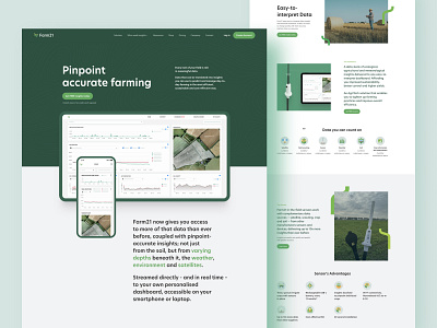 Farm21 - Homepage agency brand identity branding business crop design farm farm agency farmer graphic design grow investment investor motion graphics ui ux