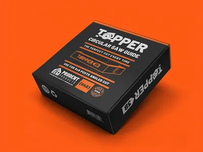 Prudent Products Incorporated Topper 3B Packaging badges charcoal construction do it yourself environmentally friendly graphic design guide home maintenance illustration manual packaging design print repair tools wood