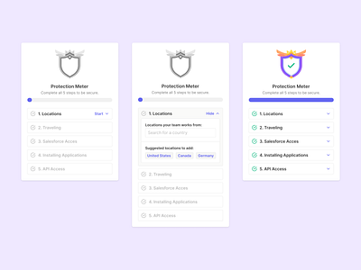 Onboarding widget add add location checklist complete flow new user onboarding onboarding card onboarding flow onboarding step onboarding steps onboarding widget progress progress card security step steps user flow user permission widget