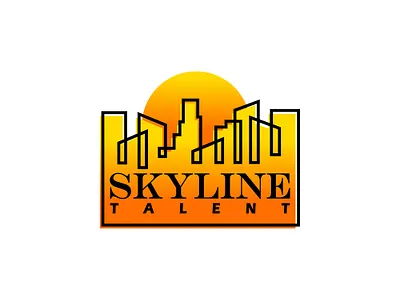 Skyline LOGO branding city graphic design illustration logo minimal orange retro skyline sun sunset vintage
