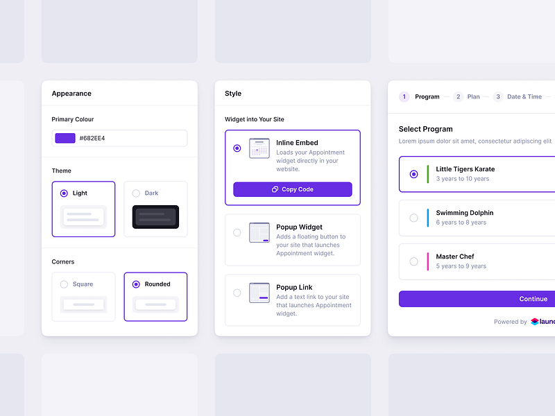 Appearance & Style Settings dark dashboard embed light mode settings steps style ui ux