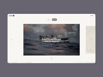 The Nature Conservancy – Navigation arrows carousel click colors editorial hover images layout menu nav navigation ngo ocean sound typography ui web website