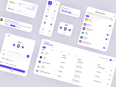 New web app components crypto fintech ui ux wallet web app