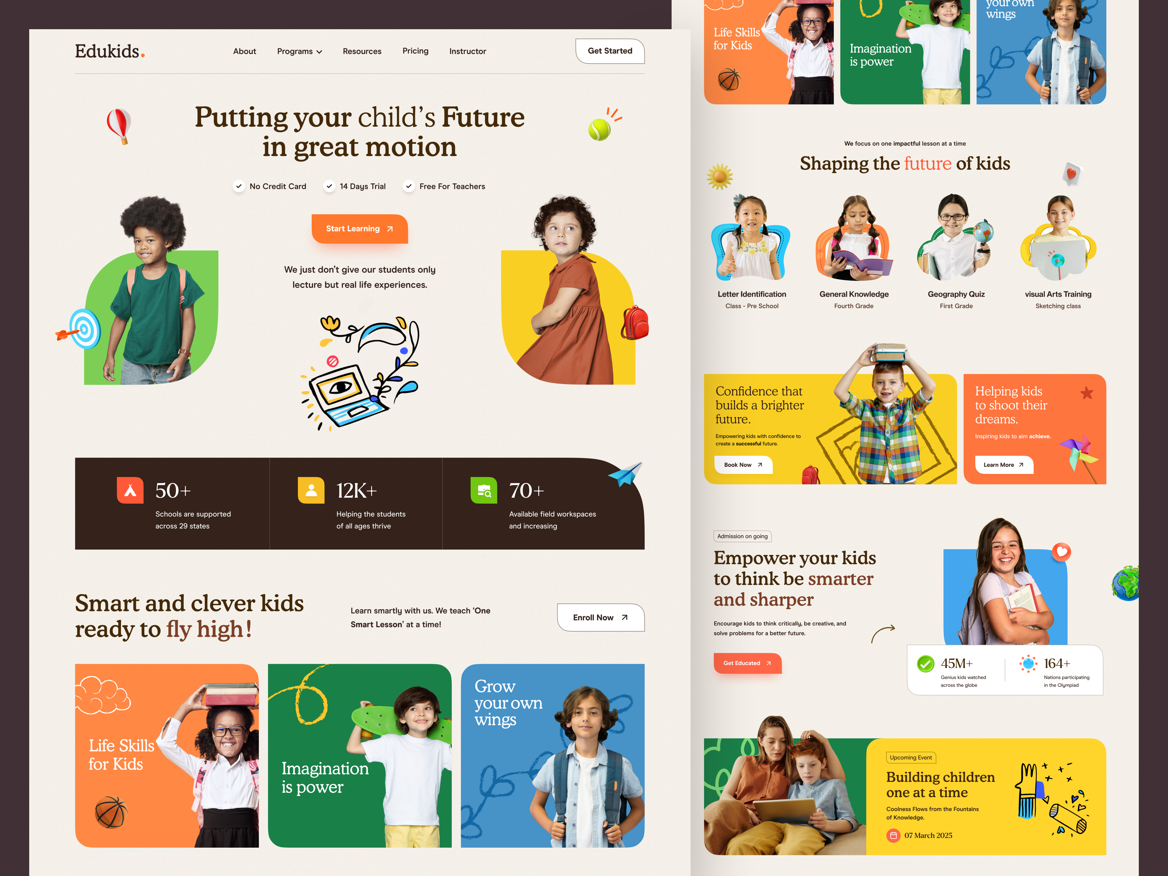 Example of Landing Page Design/One Page Website