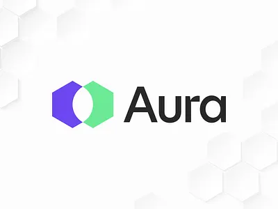 Aura | Unused logo blockchain branding branding and identity design eco hexagon identity identity branding logo design logo design branding logotype