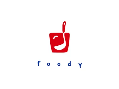 Foody branding color cup delivery design dribbble food food delivery graphic design icon illustration logo logo food logotype pasta red scoop soup