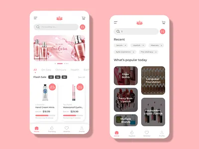 A Beauty Mobile App app application beauty cosmetics derma design ecom ecommerce kylie maccosmetics make up makeup mobile sephora skin skincare ui ulta beauty ux zara