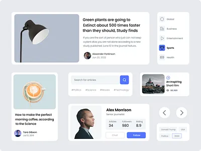 Minimal News Components. logo