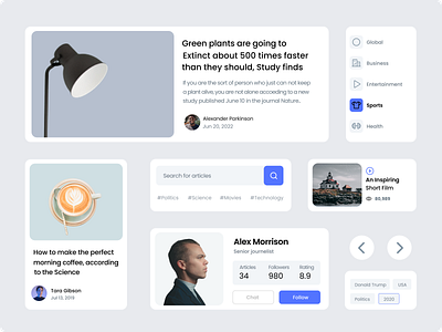 Minimal News Components. logo