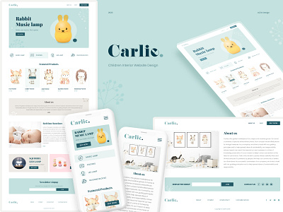 Children Interior Website Design. children design figma landing mokups ui ui design uiux uiux design ux design web design website