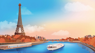 Vector poster attractions of the world. flat illustration illustration poster vector vector poster