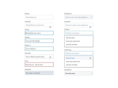 Inputs & Dropdowns (Countly) 3d animation branding design fill follow graphic design illustration insta internal like logo motion graphics share ui