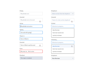 Inputs & Dropdowns (Countly) 3d animation branding design fill follow graphic design illustration insta internal like logo motion graphics share ui