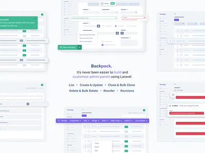 Admin Panel for Laravel app design ui