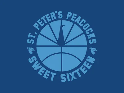 St. Peter's Peacocks Sweet Sixteen Design adobe illustrator branding design graphic design illustration logo print design typography vector