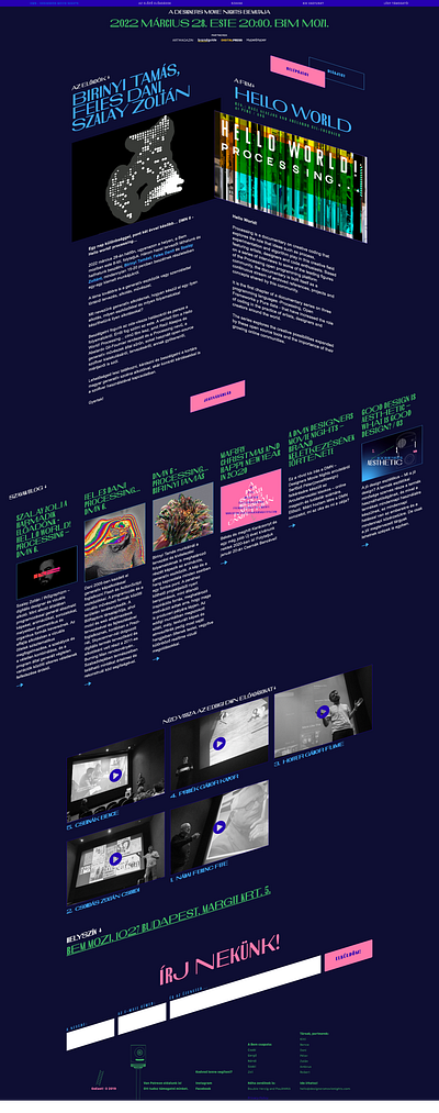 DMN 6 – Hello world! Processing and Birinyi, Feles and Szalay art budapest creativecode design designers movie nights dmn event generative goeast! inspirational processing