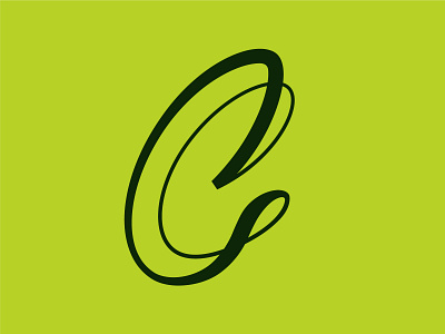 C c c letter c logo calligraphic design graphic design green letter design letter logo letters logo logo design logocreation logodesign minimalistic sandro vector