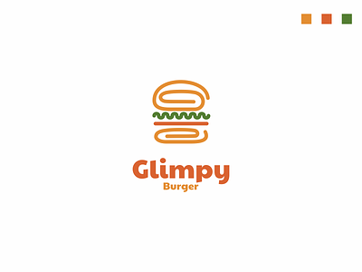 Glimpy Burger logo concept brand branding design graphic graphic design illustration logo ui ux vector