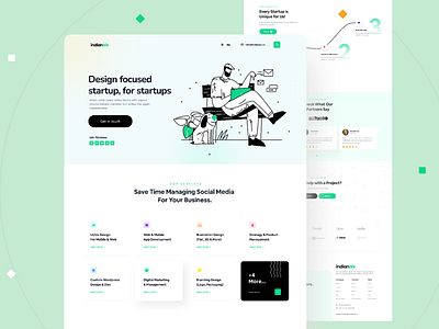 Design studio landing page clean creative design design agency illustration indian design studio indian designer indianpix landing page minimal sanket wordpress theme