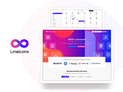 Lineicons: 5000+ Line icons loved by designers and developers branding design designer developer graphic design icon lineicon website
