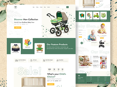 Kids Toy Store baby baby clothes baby online shop baby shop branding care color e commerce e commerce landing page kidsshop landing page minimal online shopping orix product product design toy store trend uiux website concept