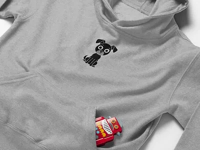 Minimalist Cartoon Black Dog black cartoon dog graphic design illustration minimalist pod prinnt on demand print design tshirt tshirt design