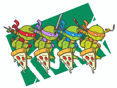 TMNT the jumpers chibi cute don illustration jumper jumpers kawaii leo mike raph tmnt