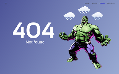 Hulk inspired 404 page app design graphic design illustration ui ux web website