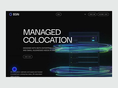 EGN: transitions animation colocation data data center energy hosting interactions menu network provider rack server transition