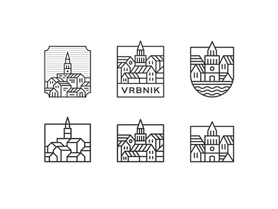 Vrbnik Town Logo Exploration building city croatia house icon logo mark old symbol town vrbnik