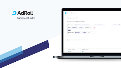 AdRoll Audience Builder adtech audiences marketing martech product design ui ux