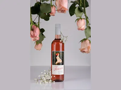 Florence Tuscan Rosé 2. art brand branding design elegant graphic design handdrawn handlettering illustration lettering logo marketing packagingdesign productdesign typography vector wine label winelabel winelabeldesign wines