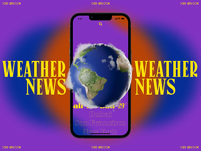 Weather 3d design fashion illustration interface ios iphone news slide ui ux video