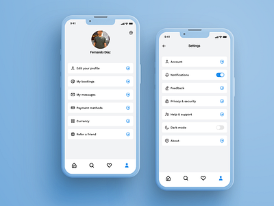 Daily UI — 007 branding dailyui dailyuichallenge design mobile mobile app mobile app design settings ui uichallenge uxdesign