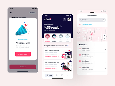 Employee Onboarding App app app design design employee illustration ios minimal mobile mobile design onboarding steps to do list ui welcome