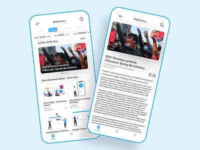Daily UI #094 (News) 093 094 095 bbc daily ui dailyui dailyui 094 design explore graphic design icon illustration mobile app myanmar news news app ui ui design ux