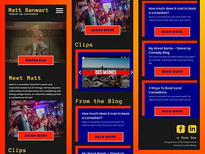 Comedian Mobile & Desktop Site Mockups branding design mobile web design mobilewebdesign ui uidesign user interface design userinterface web design webdesign