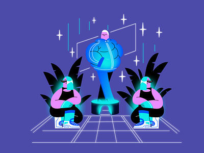 june 2d characters cute fashion illustration neon