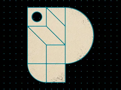 OK_36DOT_P 36days p 36daysoftype benday dots geometric illustration letter p logo minimal monogram