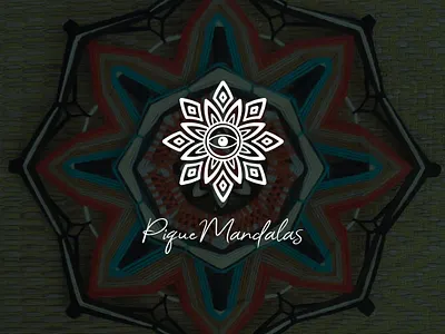 Pique Mandalas abstract blue brand identity branding brazil colour design eye graphic design green illustration illustrator logo logotype mandalas minimal monochromatic logo pique mandalas red vector