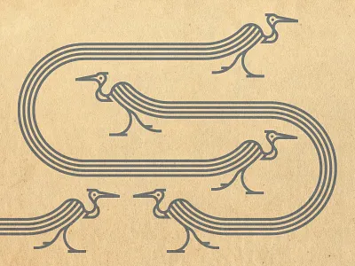 Blue Heron art bird birds crane design flat geometric heron herons icon illustration logo monoline print texture vector