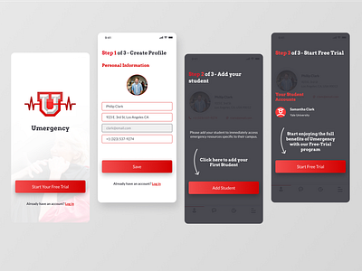Umergency - assistance and emergency services app app applications assistance call design emergancy health help mobile app need safety support ui