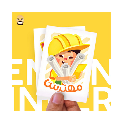 Engineer animation board game boardgame brand branding cartoon character design engineer graphic design illustration logo ui