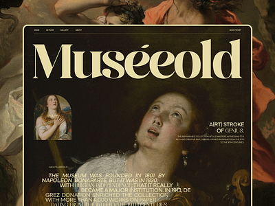 Muséeold - A stroke of genius | UI Design animation app design art branding design graphic design landing page logo motion graphics museum responsive ui uiux ux web design website