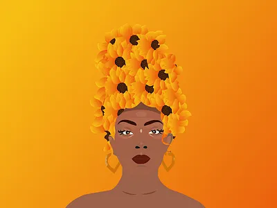 Sunflower art digital art digital illustration freelance illustration illustrator procreate surreal portrait surrealism