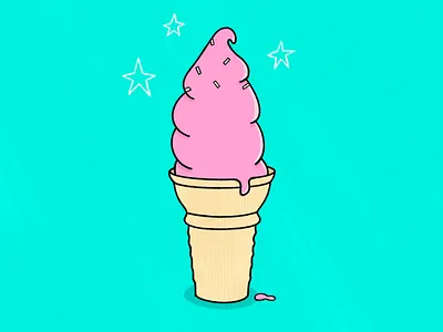 Day 23 — Dessert 🍦 design dessert ice cream illustration procreate
